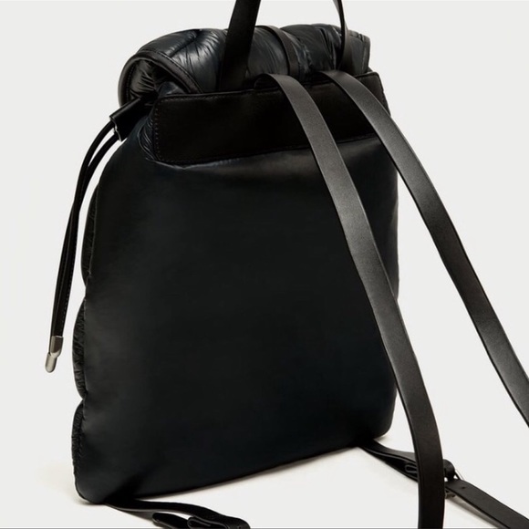 Zara Bags Zara Black Quilted Puffer Backpack Poshmark